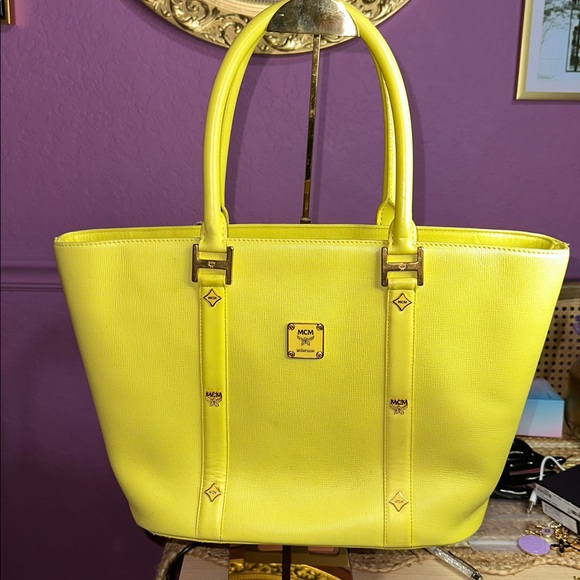 MCM Handbags - MCM Yellow Tote Bag